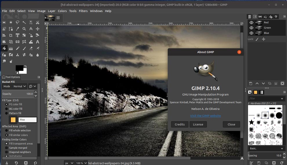 gimp interfaccia