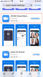 installazione zoom cloud meeting su iphone e ipad