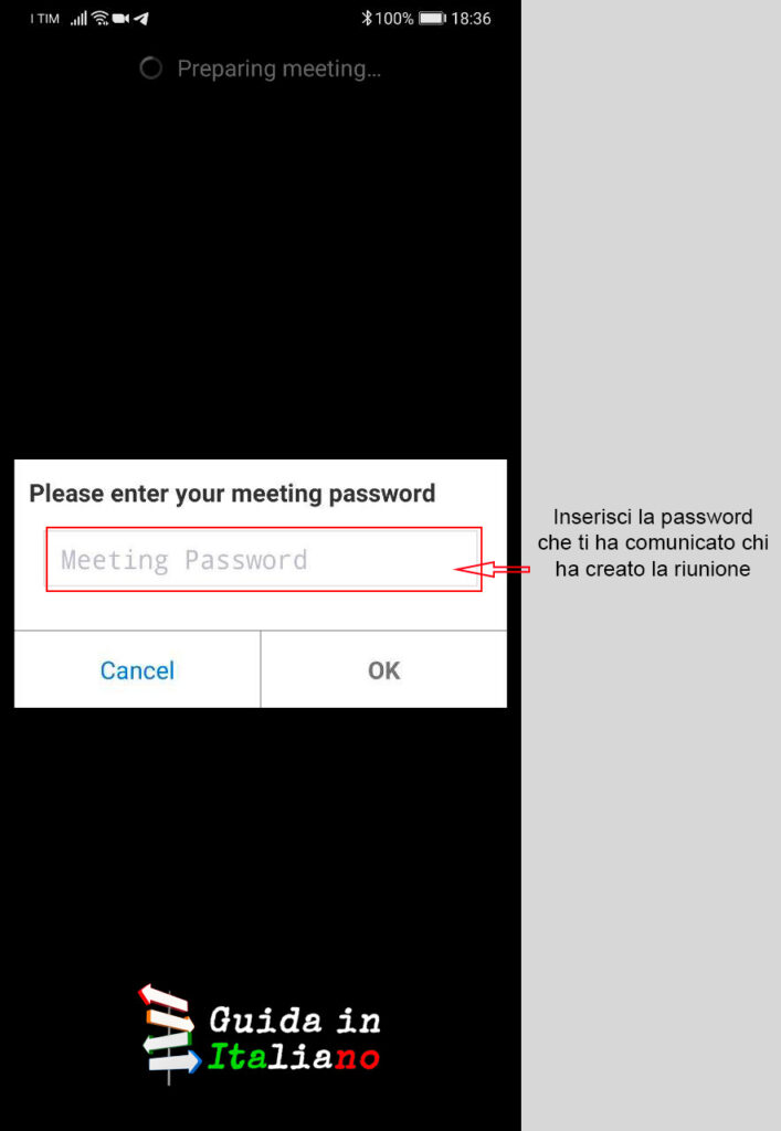 password zoom android
