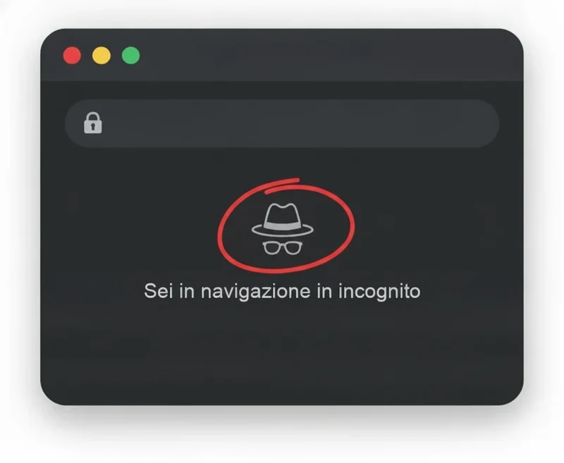 Apertura di una nuova finestra di navigazione anonima, prima di visitare chatgpt.com