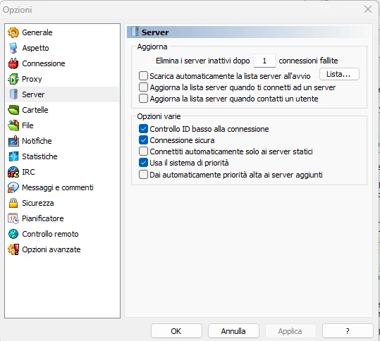 Emuel Server eMule aggiornati: lista verificata settembre 2026 - Guida in ...