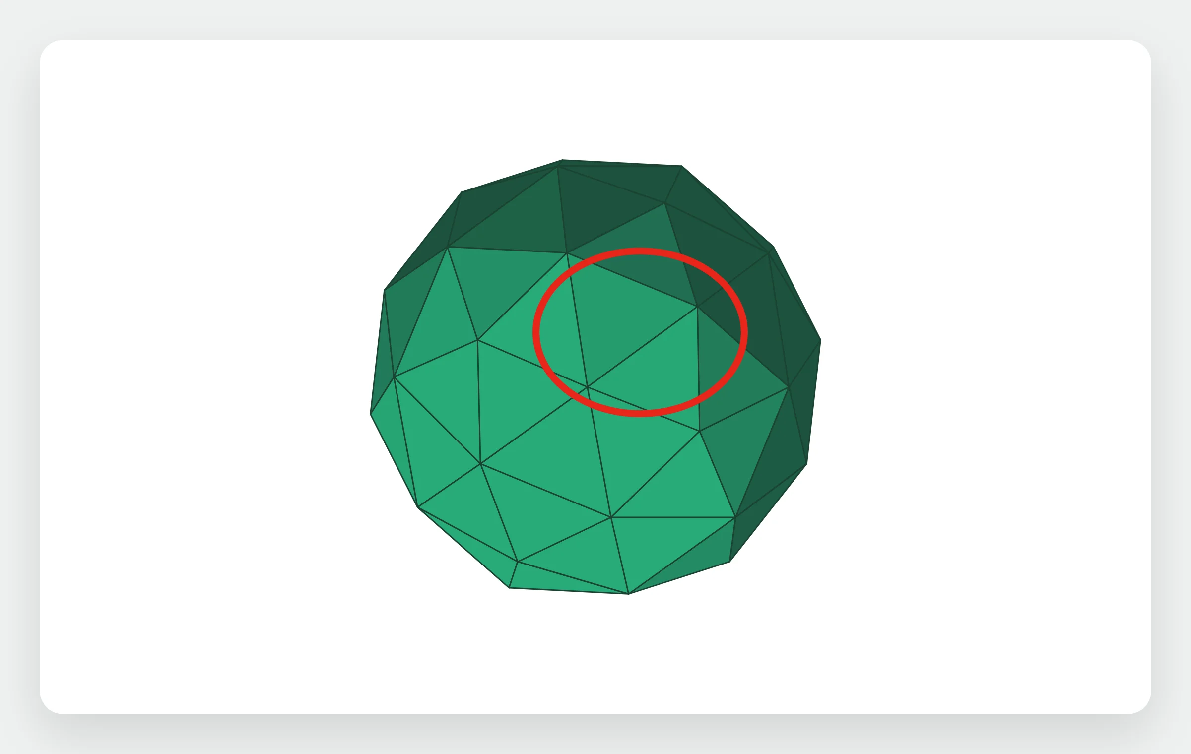 Illustrazione ricostruita: una forma 3D (una sfera) scomposta nei piccoli triangoli che compongono la sua superficie — è la mesh di cui parla un file STL